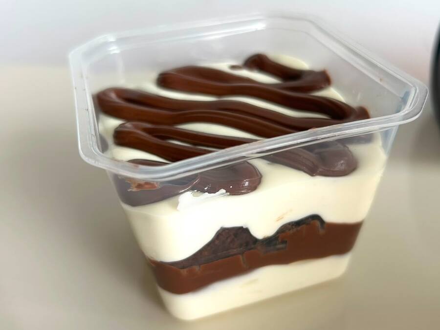 Afogadinho com creme de Ninho, brownie e Nutella